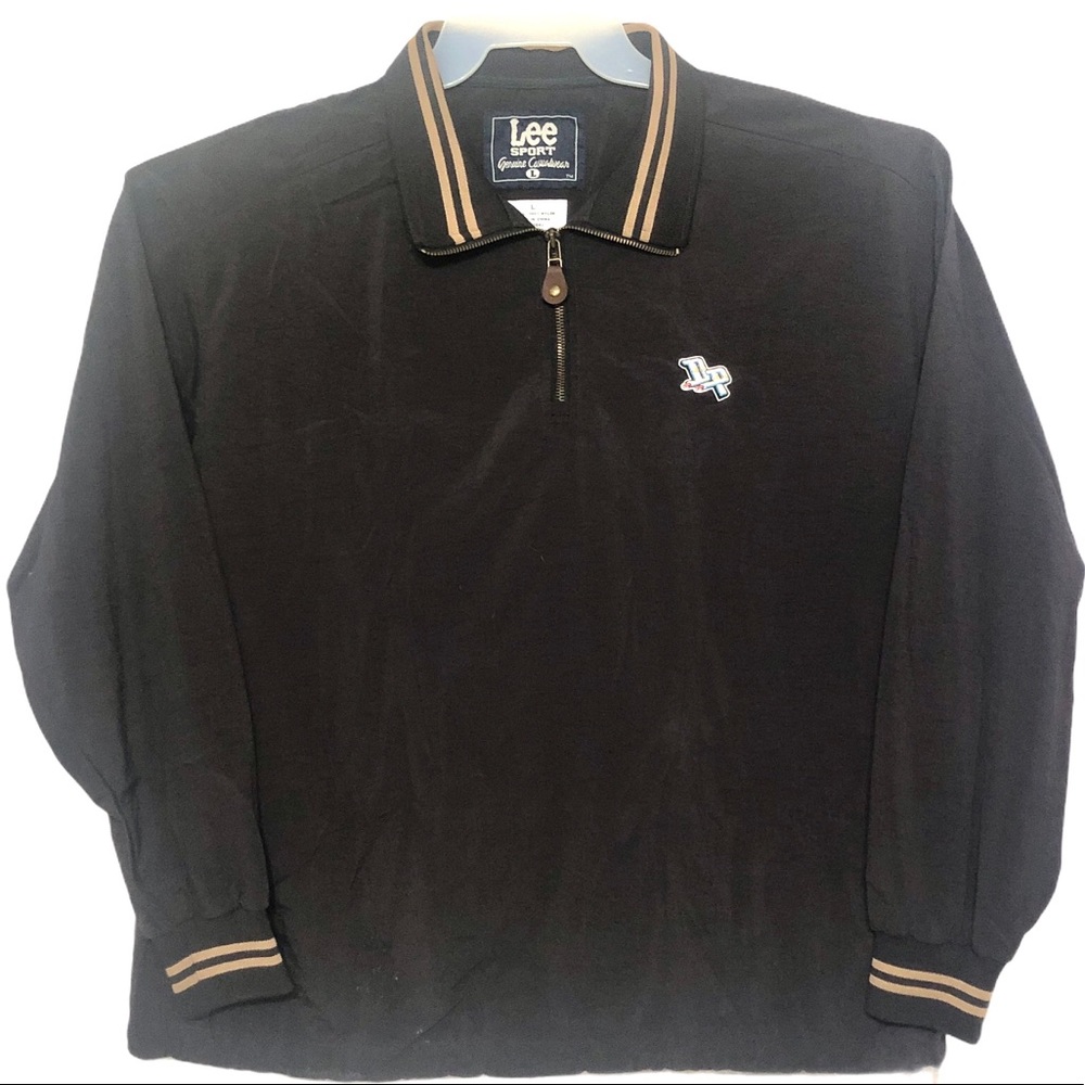 Vtg Lee Sport Nylon Windbreaker Dark Brown Size L